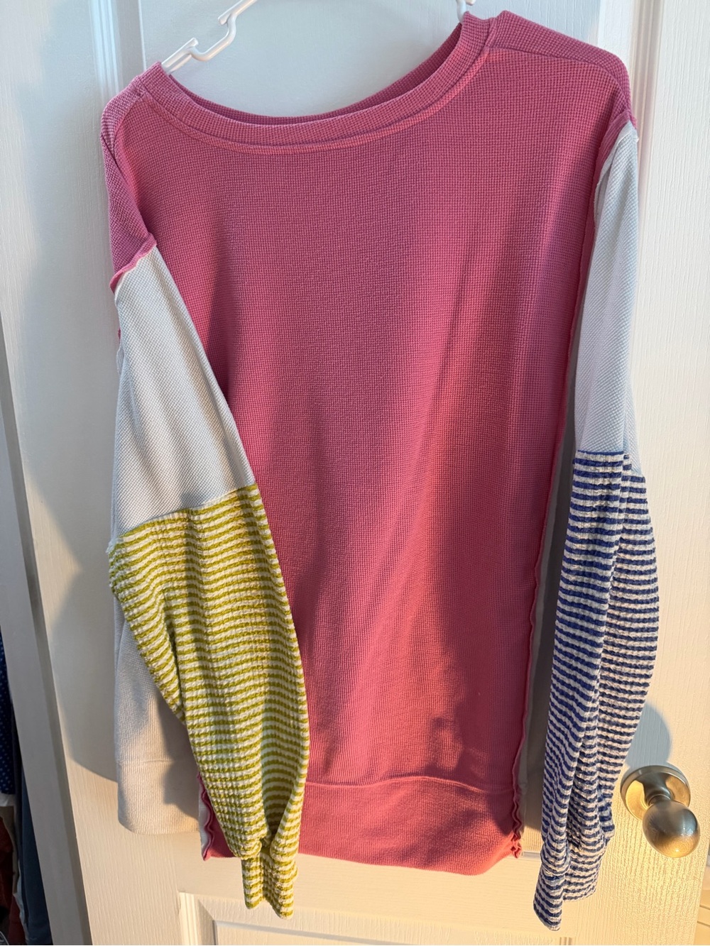 Women’s Pink Colorblock long sleeve tshirt